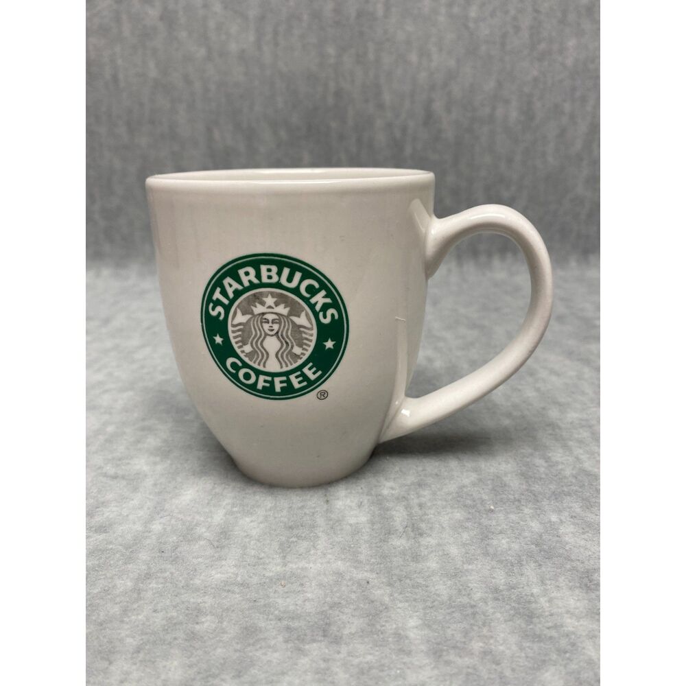 Starbucks Coffee Mug‎ Cup 14 oz. White w/Green Logo Old Classic Mermaid